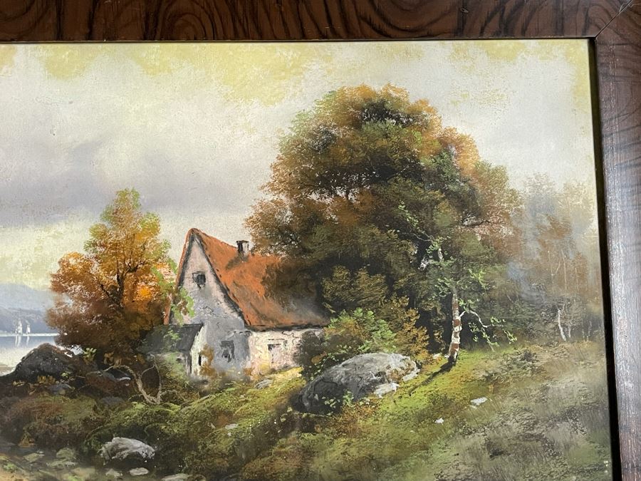 William Henry Chandler (1854-1928) Pastel Painting Framed 39.5 X 17.5 Framed 45 X 23.5 [Photo 6]