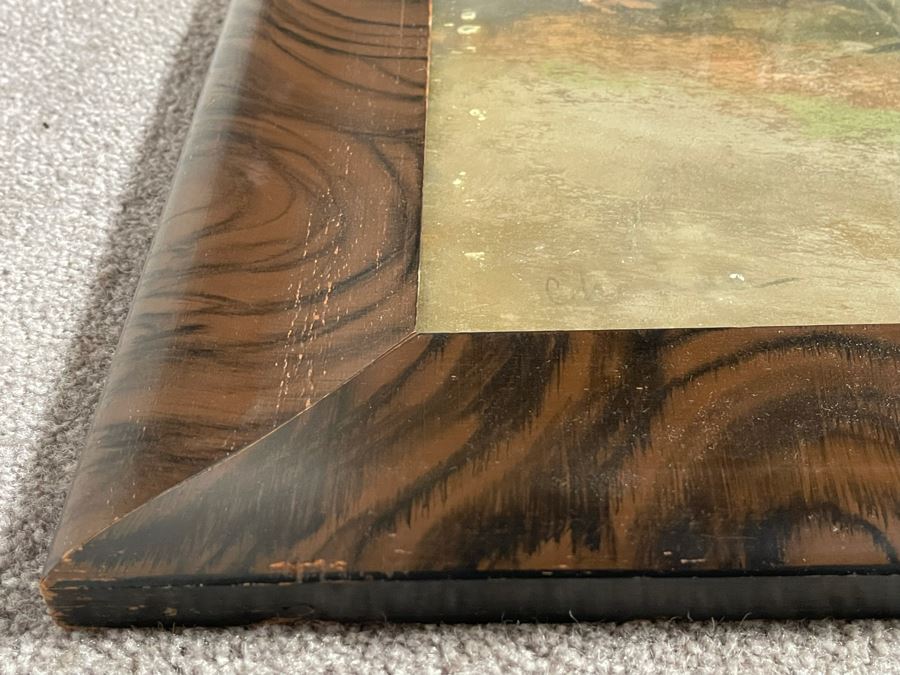 William Henry Chandler (1854-1928) Pastel Painting Framed 39.5 X 17.5 Framed 45 X 23.5 [Photo 14]