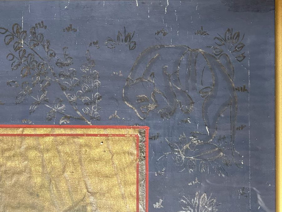 Original Indian Painting On Silk Framed 31 X 44 [Photo 18]