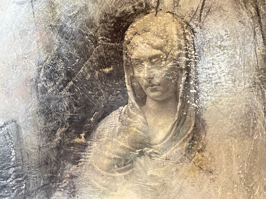 Original Commissioned Artwork By J Hall Titled Woman / Roma 25 X 17 Framed 38 X 30 [Photo 7]