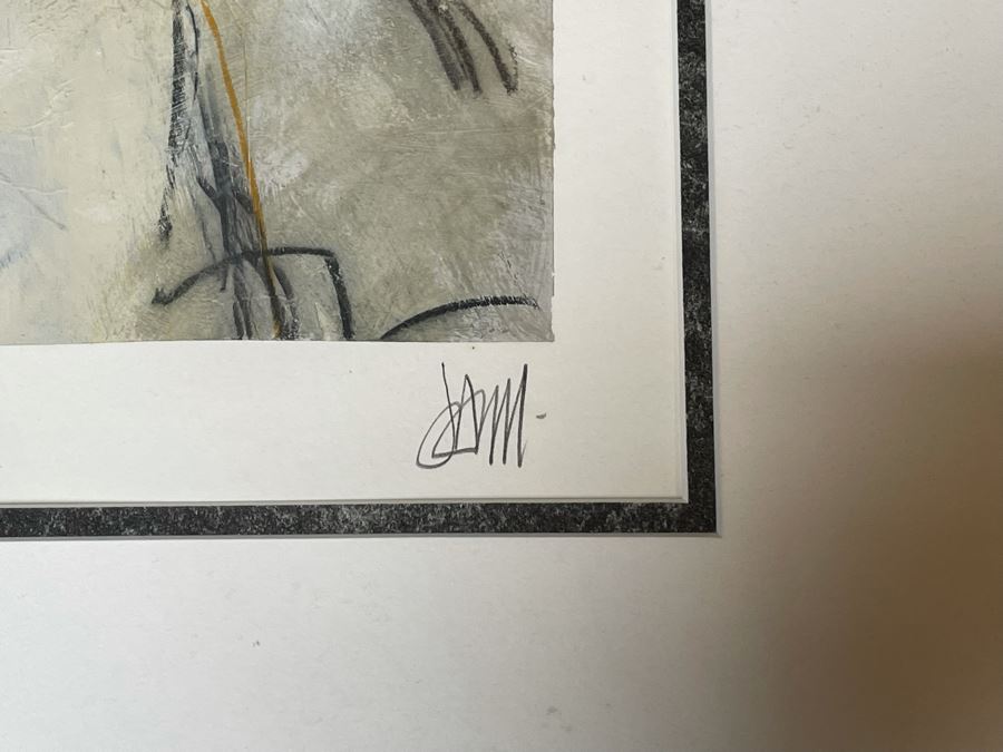 Original Commissioned Artwork By J Hall Titled Woman / Roma 25 X 17 Framed 38 X 30 [Photo 9]