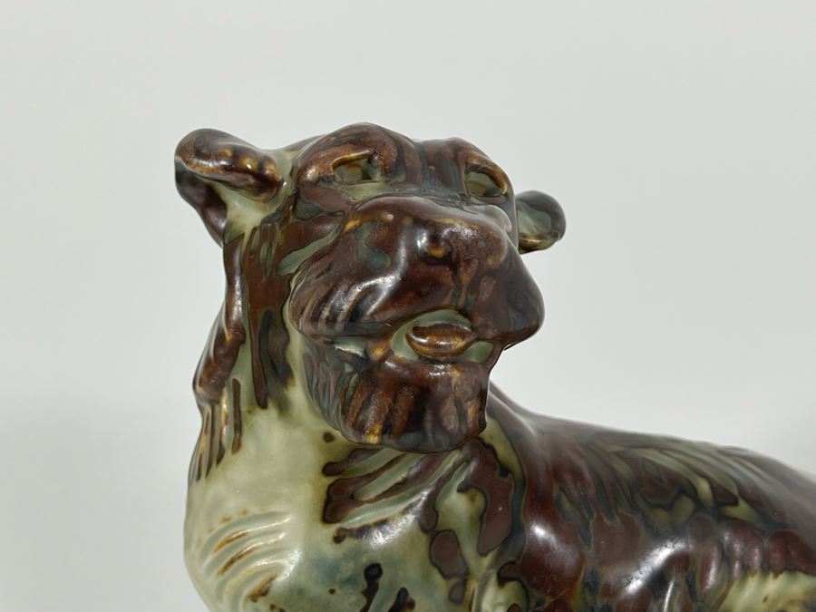 Vintage Knud Kyhn For Royal Copenhagen Terrier Dog Sung Glaze Stoneware Figurine 6W X 5.5H [Photo 5]