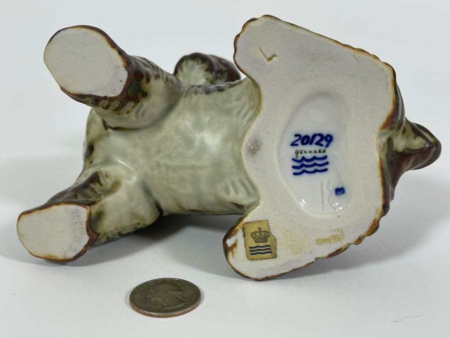 Vintage Knud Kyhn For Royal Copenhagen Terrier Dog Sung Glaze Stoneware Figurine 6W X 5.5H [Photo 7]