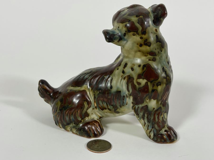 Vintage Knud Kyhn For Royal Copenhagen Terrier Dog Sung Glaze Stoneware Figurine 6W X 5.5H [Photo 6]