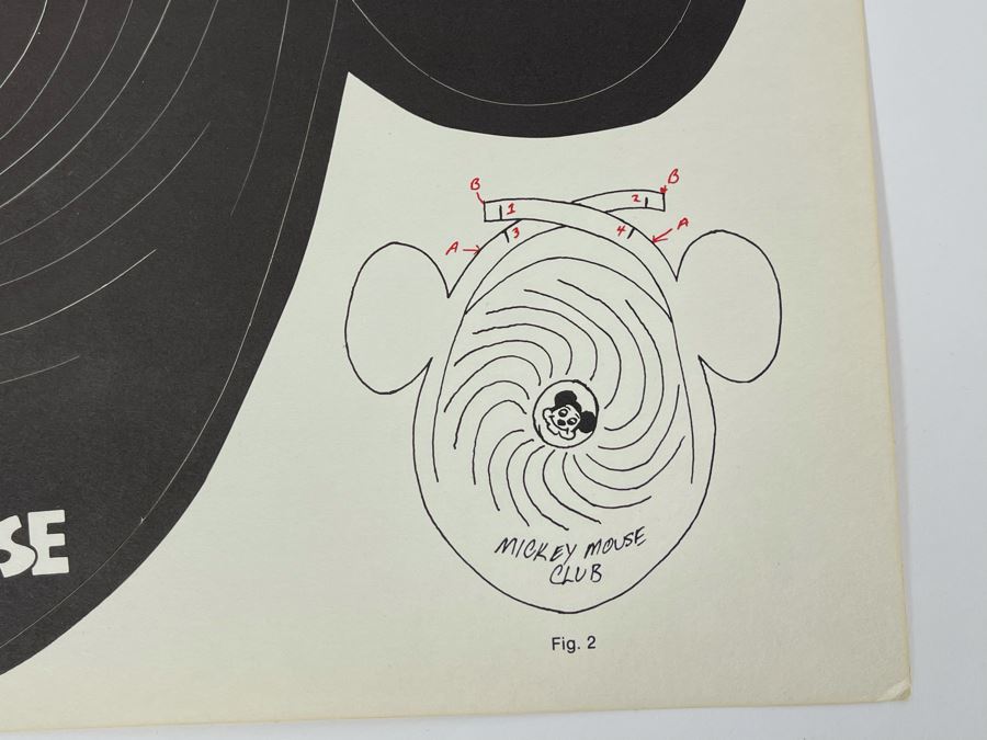 Vintage Walt Disney Productions Mickey Mouse Club Paper Ears New Old Stock 18 X 12 [Photo 6]