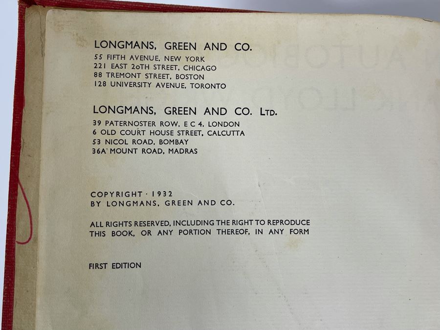 First Edition Vintage 1932 Hardcover Book An Autobiography Frank Lloyd Wright [Photo 5]