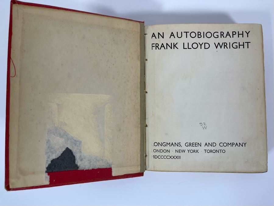 First Edition Vintage 1932 Hardcover Book An Autobiography Frank Lloyd Wright [Photo 3]