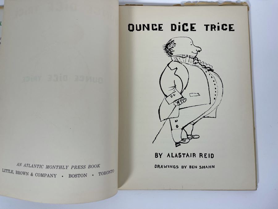 First Edition Hardcover Book 1958 Ounce Dice Trice By Alastair Reid With Drawings By Ben Shahn [Photo 4]