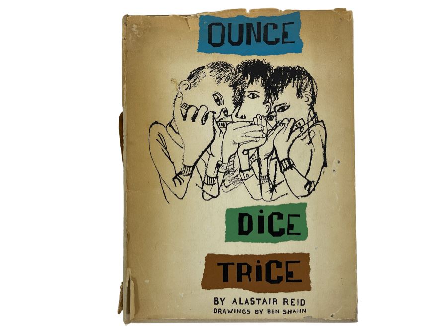 First Edition Hardcover Book 1958 Ounce Dice Trice By Alastair Reid With Drawings By Ben Shahn