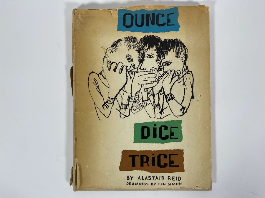 First Edition Hardcover Book 1958 Ounce Dice Trice By Alastair Reid With Drawings By Ben Shahn [Photo 2]