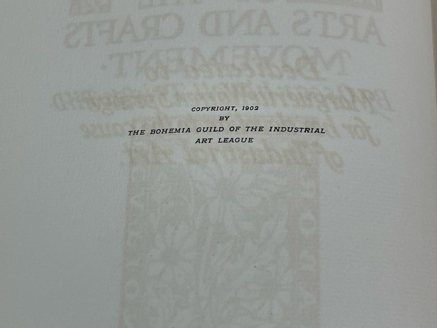Antique 1902 Book By The Bohemia Guild Of The Industrial Art League Titled Chapters In The History Of The Arts And Crafts Movement By Triggs [Photo 3]