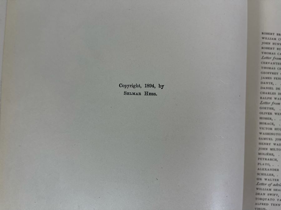 Antique 1894 Book By Selmar Hess Titled Great Men And Famous Women [Photo 11]