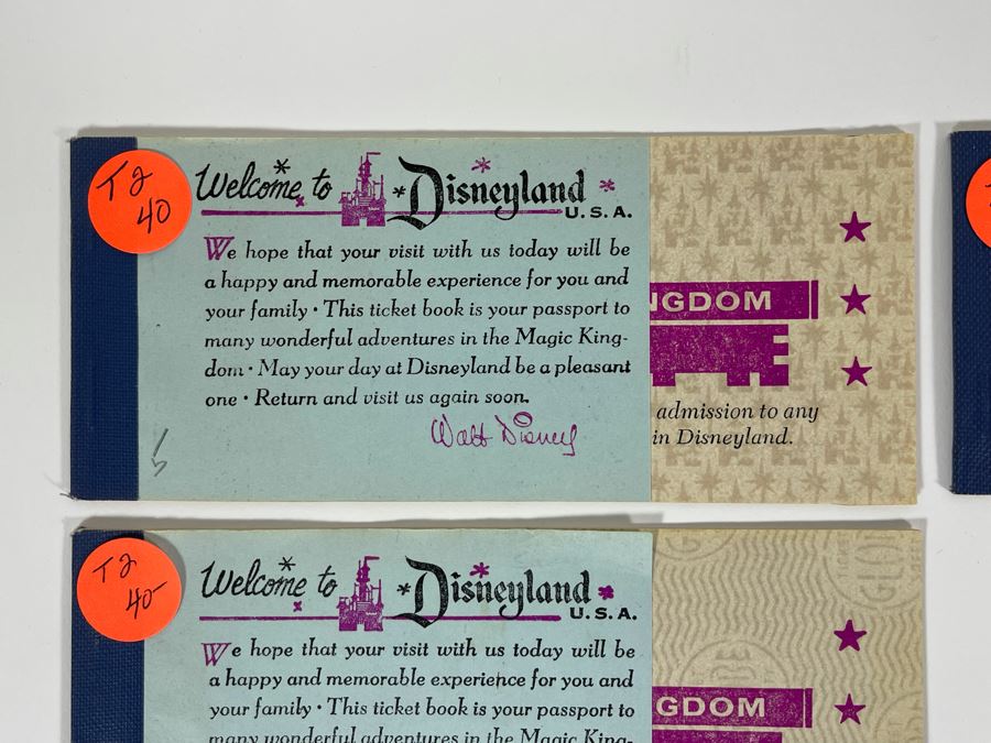 (3) 1970 Vintage Disneyland Magic Kingdom Key Books Unused T-2 Estimate $120 [Photo 4]