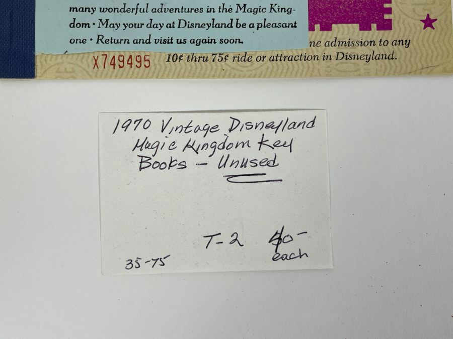 (3) 1970 Vintage Disneyland Magic Kingdom Key Books Unused T-2 Estimate $120 [Photo 7]