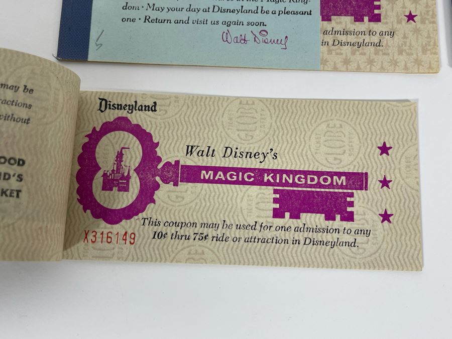 (3) 1970 Vintage Disneyland Magic Kingdom Key Books Unused T-2 Estimate $120 [Photo 9]