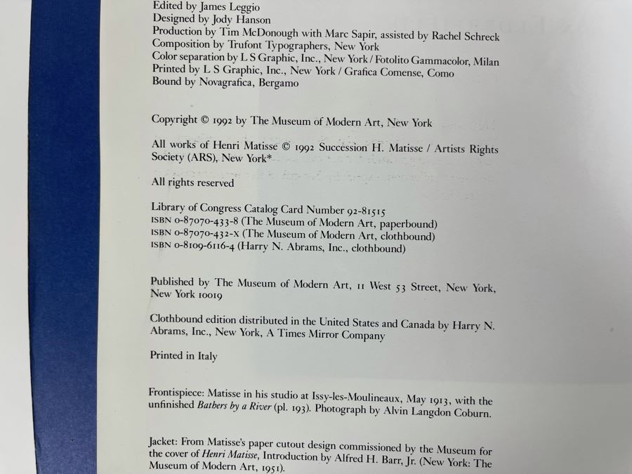Henri Matisse: A Retrospective Art Book By John Elderfield Published By The Museum Of Modern Art In New York In 1992 [Photo 5]