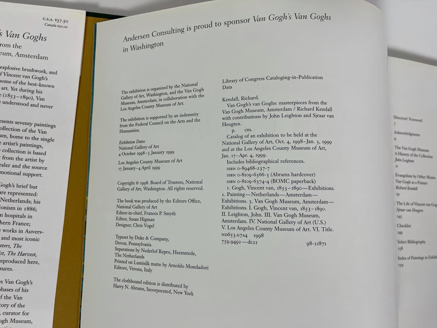 Van Goghs Book: Masterpieces From The Van Gogh Museum In Amsterdam By Richard Kendall 1998 [Photo 6]
