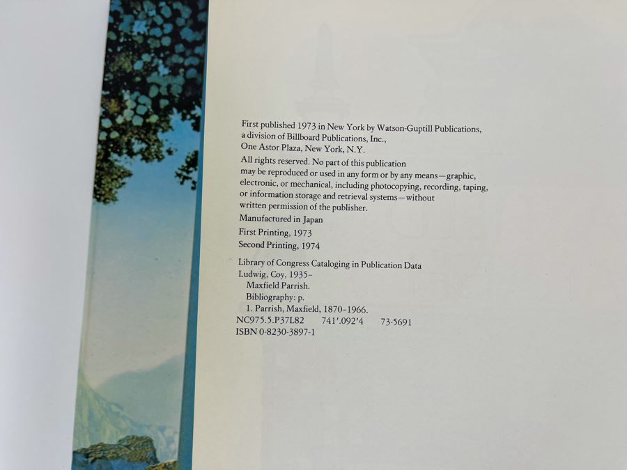 Maxfield Parrish Book By Coy Ludwig Second Printing 1974 [Photo 4]