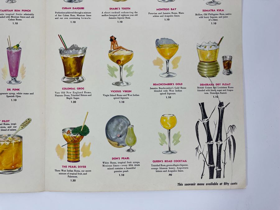 Hawaiian Waikiki Beachcomber's Bar And Mandalay Lounge Drink Menu Don The Beachcomber [Photo 5]