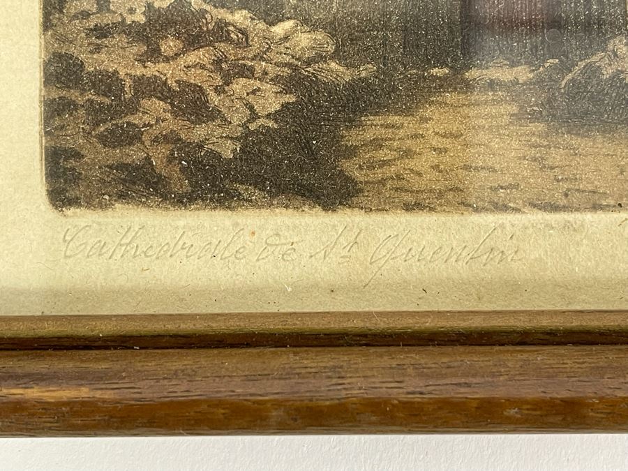 Original Hand Signed Hand Colored Wartime Etching 9 X 11 [Photo 9]