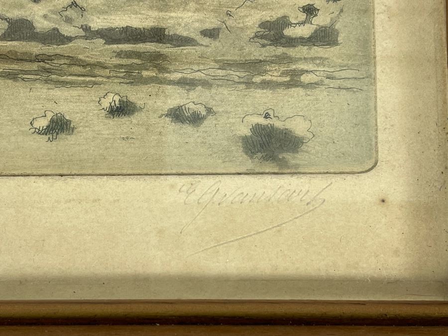 Original Hand Signed Hand Colored Wartime Etching 11 X 9 [Photo 8]