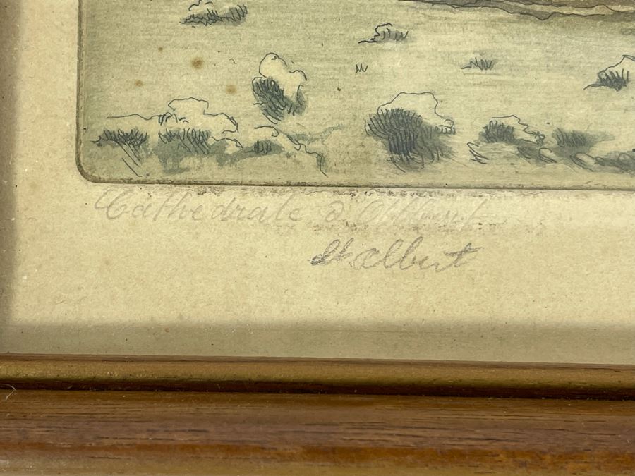 Original Hand Signed Hand Colored Wartime Etching 11 X 9 [Photo 10]