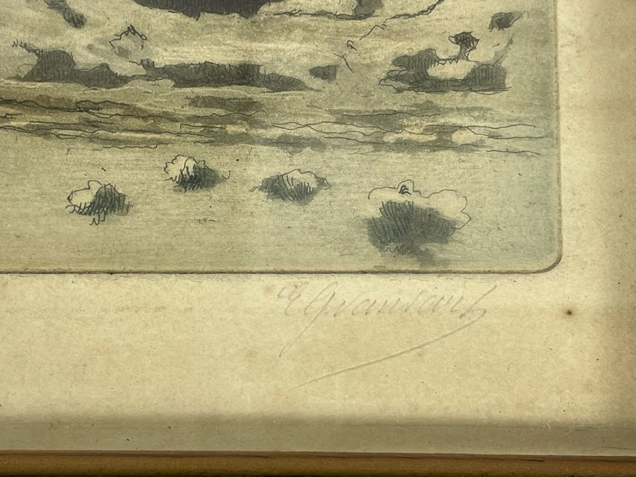 Original Hand Signed Hand Colored Wartime Etching 11 X 9 [Photo 7]