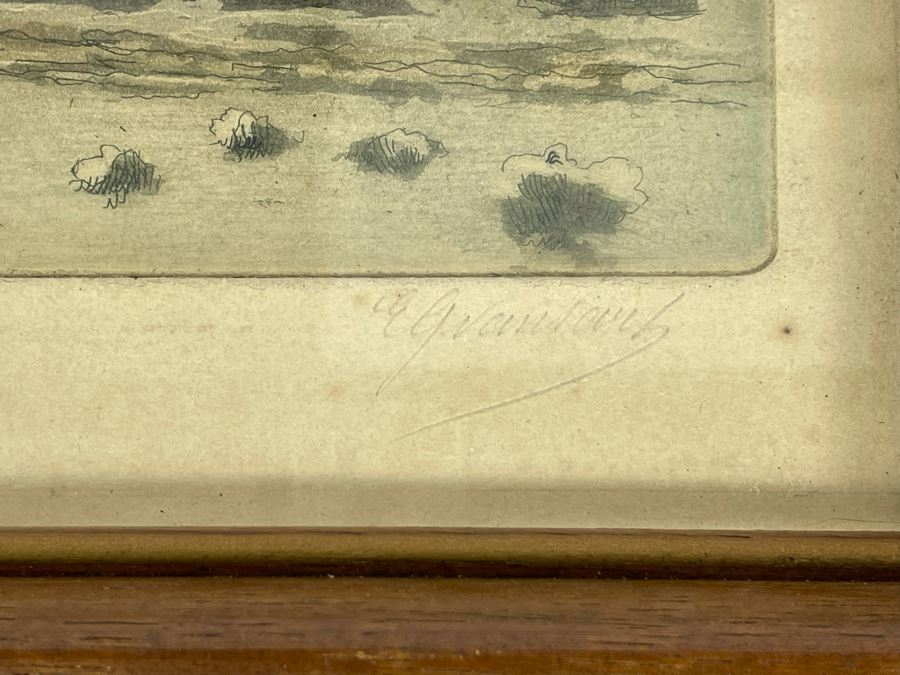 Original Hand Signed Hand Colored Wartime Etching 11 X 9 [Photo 9]