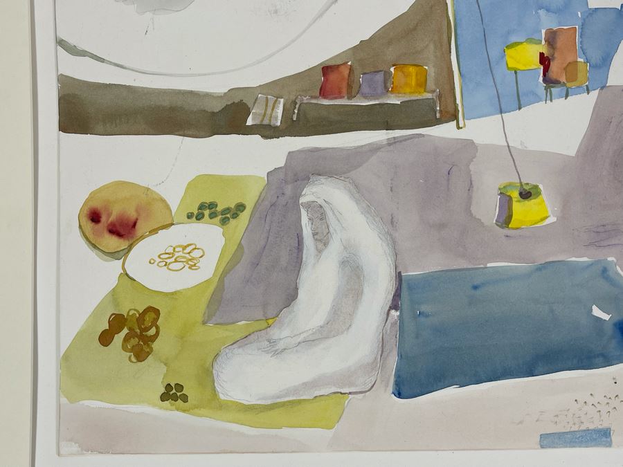 Original Watercolor Painting By Jean Klafs Titled Oaxaca Market 22 X 14.5 [Photo 3]