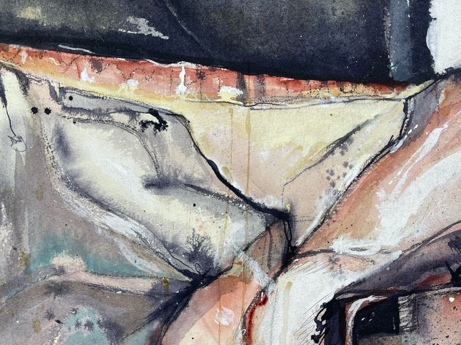 Original Jean Klafs Abstract Watercolor Painting 22 X 30 [Photo 4]