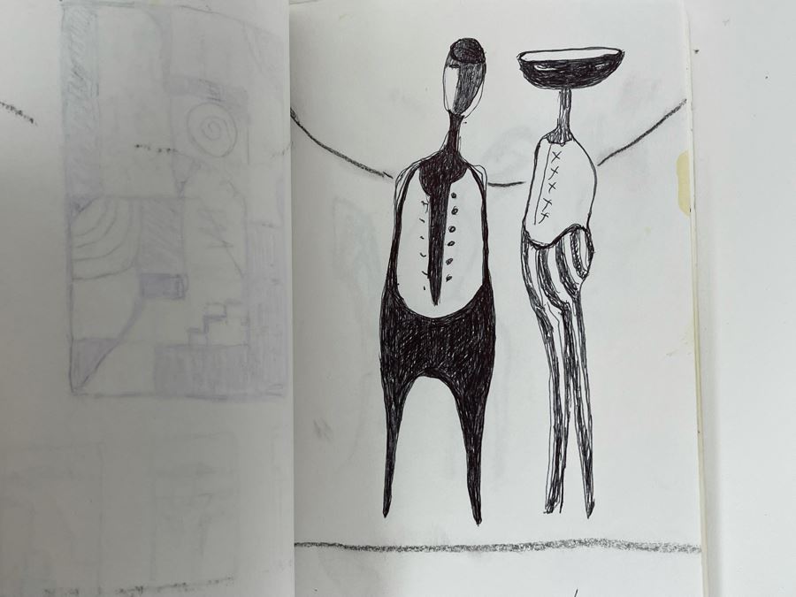 Original Jean L Klafs Sketchbook With Original Drawings And Notes 5.5 X 8.5 - See Photos [Photo 15]