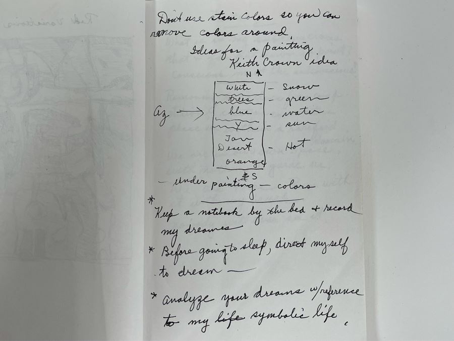 Original Jean L Klafs Sketchbook With Original Drawings And Notes 5.5 X 8.5 - See Photos [Photo 9]