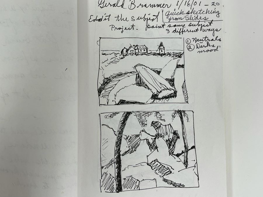 Original Jean L Klafs Sketchbook With Original Drawings And Notes 5.5 X 8.5 - See Photos [Photo 11]