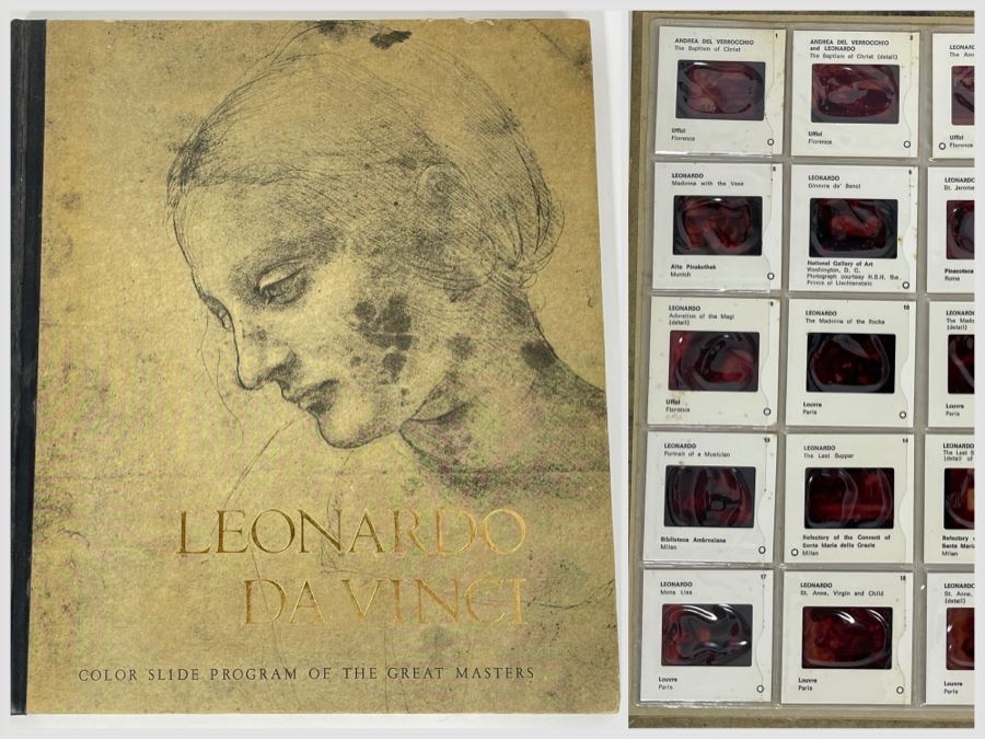 Vintage 1967 Book Leonardo Da Vinci By Hellmut Wohl With Color Slide Program [Photo 1]