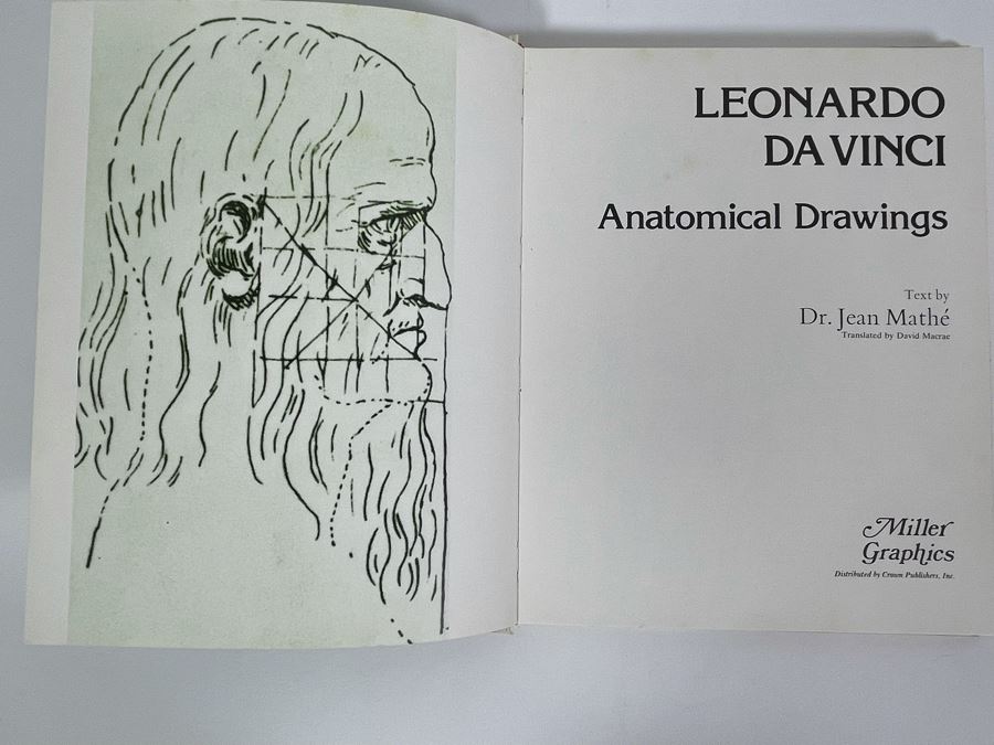 Leonardo Da Vinci Anatomical Drawings Hardcover Book