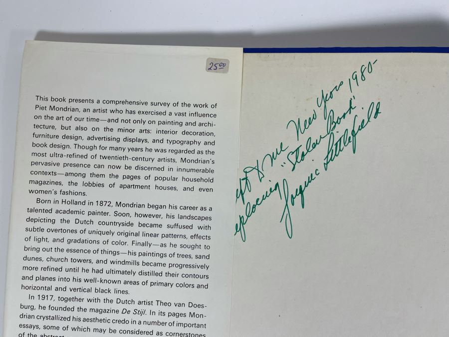 Piet Mondrian Hardcover Coffee Table Art Book By Hans L.C. Jaffe [Photo 2]