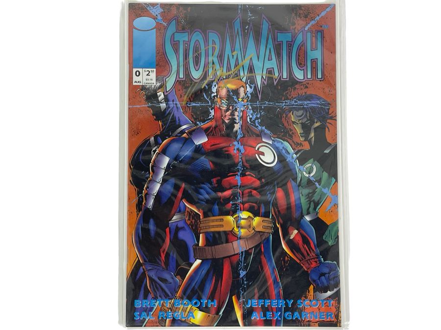 Hand Signed Jim Lee Stormwatch Comic Book #0 [Photo 1]