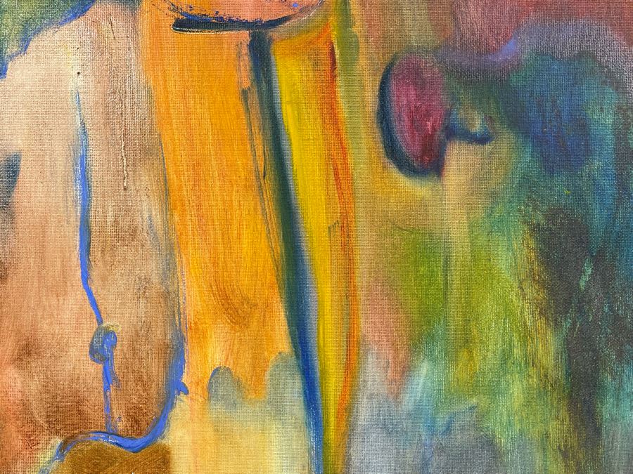 Original Abstract Painting On Canvas By Joan Lohrey 16 X 20 [Photo 4]