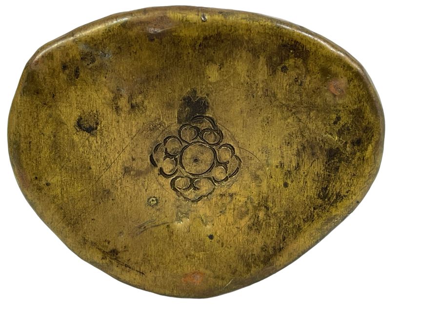 Antique Copper/Silver Buddha Dipankara From Nepal Signed On Base 6.75H [Photo 3]