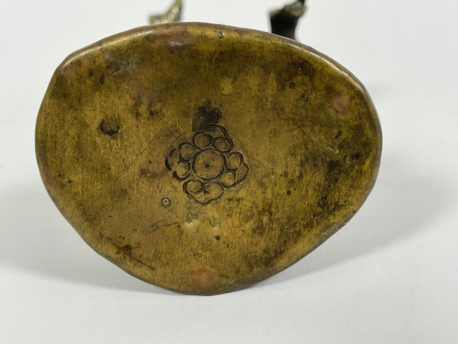 Antique Copper/Silver Buddha Dipankara From Nepal Signed On Base 6.75H [Photo 13]