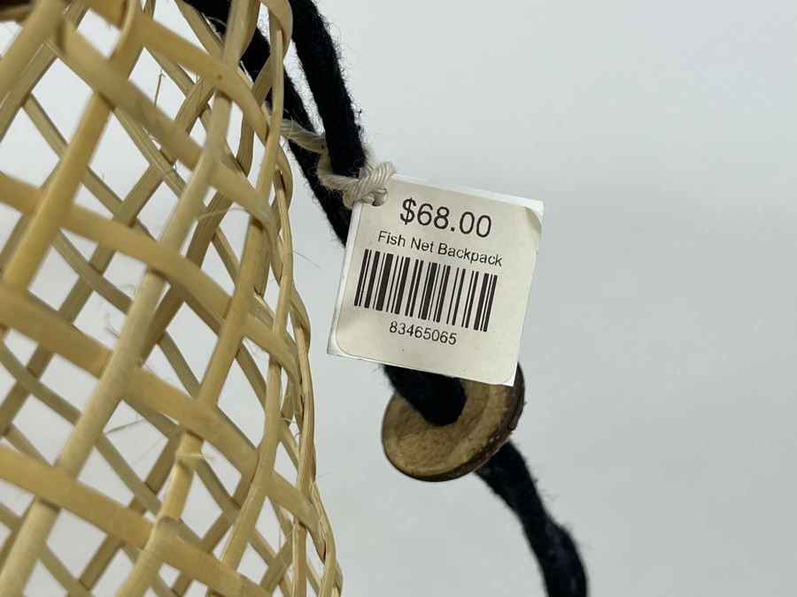 Pair Of Fish Net Woven Backpacks 16.5H Retails $136 [Photo 5]