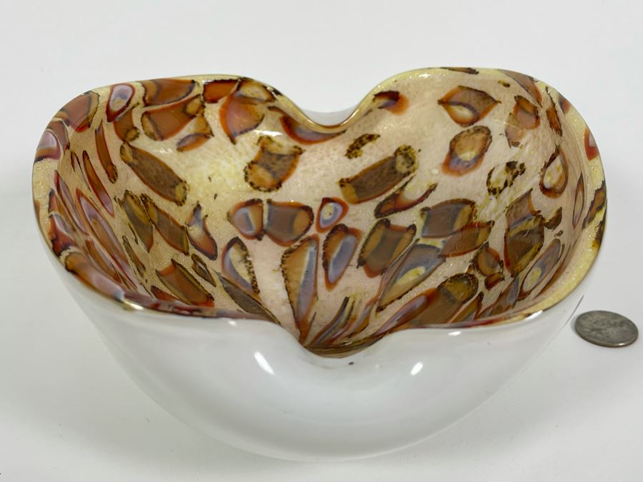 Vintage Murano Glass Bowl Ashtray From Italy 8.5W X 7D X 4H [Photo 9]