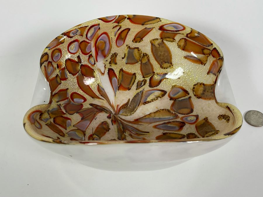 Vintage Murano Glass Bowl Ashtray From Italy 8.5W X 7D X 4H [Photo 5]