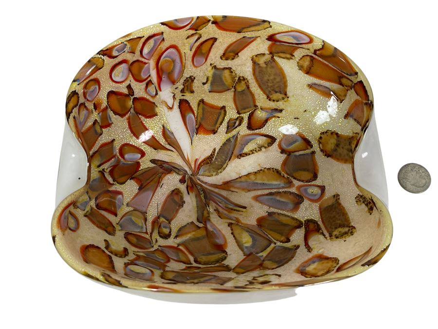 Vintage Murano Glass Bowl Ashtray From Italy 8.5W X 7D X 4H [Photo 1]