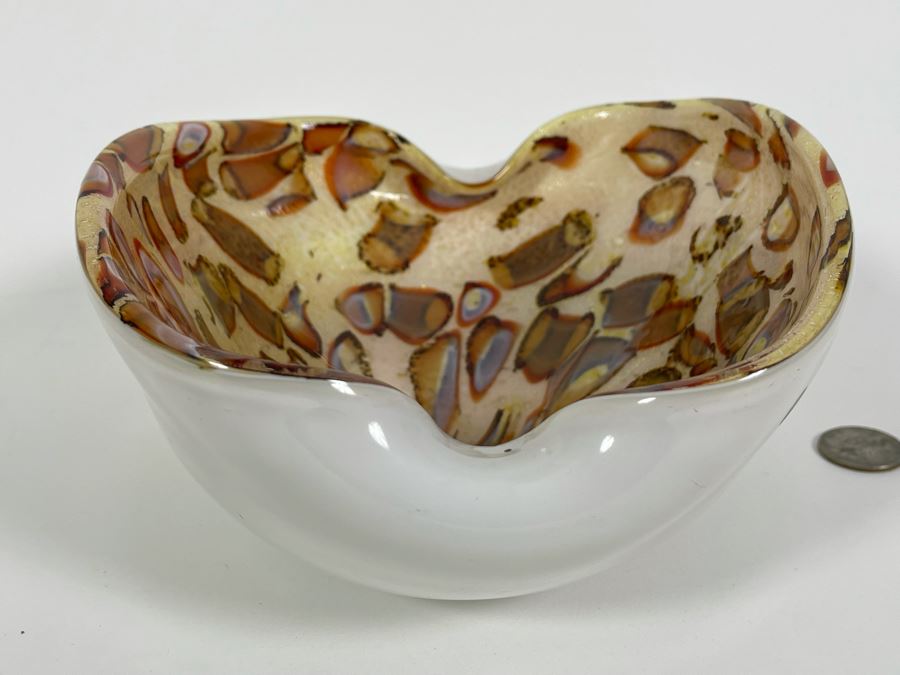 Vintage Murano Glass Bowl Ashtray From Italy 8.5W X 7D X 4H [Photo 10]