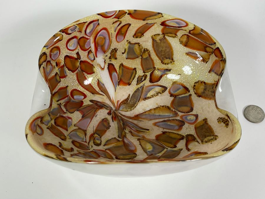 Vintage Murano Glass Bowl Ashtray From Italy 8.5W X 7D X 4H [Photo 4]