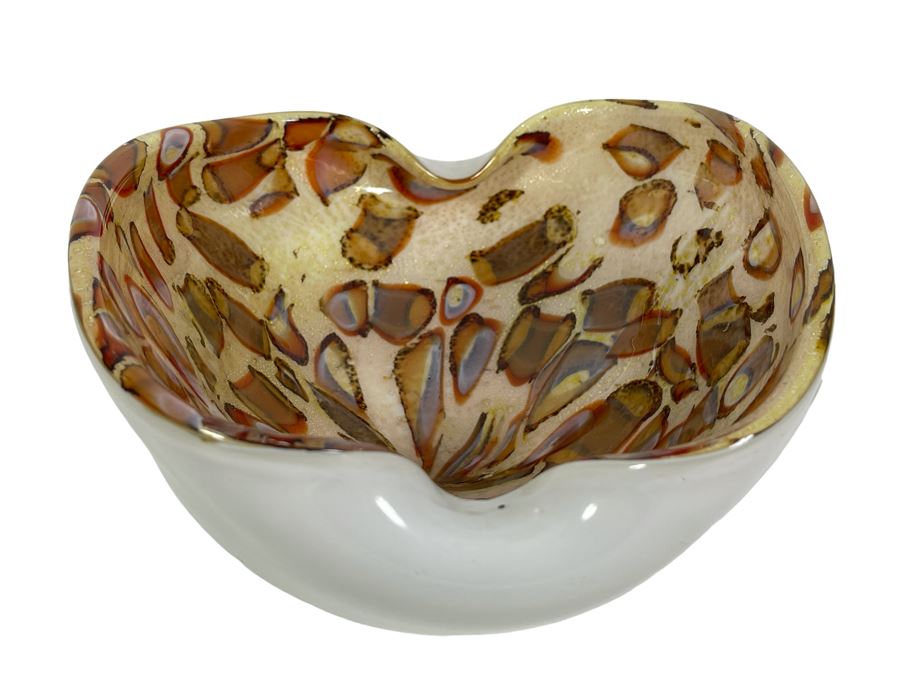 Vintage Murano Glass Bowl Ashtray From Italy 8.5W X 7D X 4H [Photo 2]