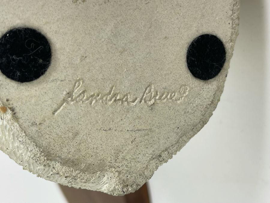 Sandra Brue Sandicast Polar Bears Sculpture With Wooden Base From The San Diego Zoo / Wild Animal Park 1999 7.5H [Photo 9]