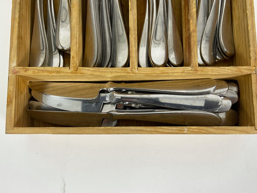 Dansk Modernist Stainless Steel Flatware Set Apx Service For 10 [Photo 5]