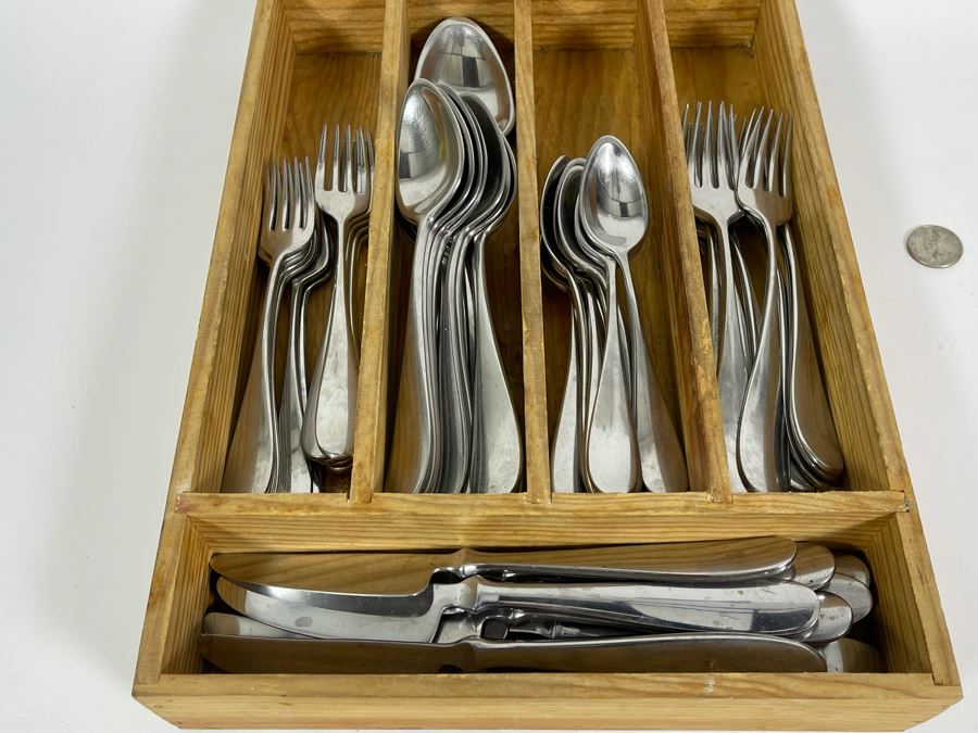Dansk Modernist Stainless Steel Flatware Set Apx Service For 10 [Photo 2]